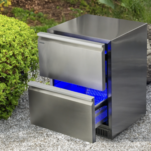 Frigorífico exterior (para vinos) VIVANDIO FD-110 SILVER - 2 CAJONES