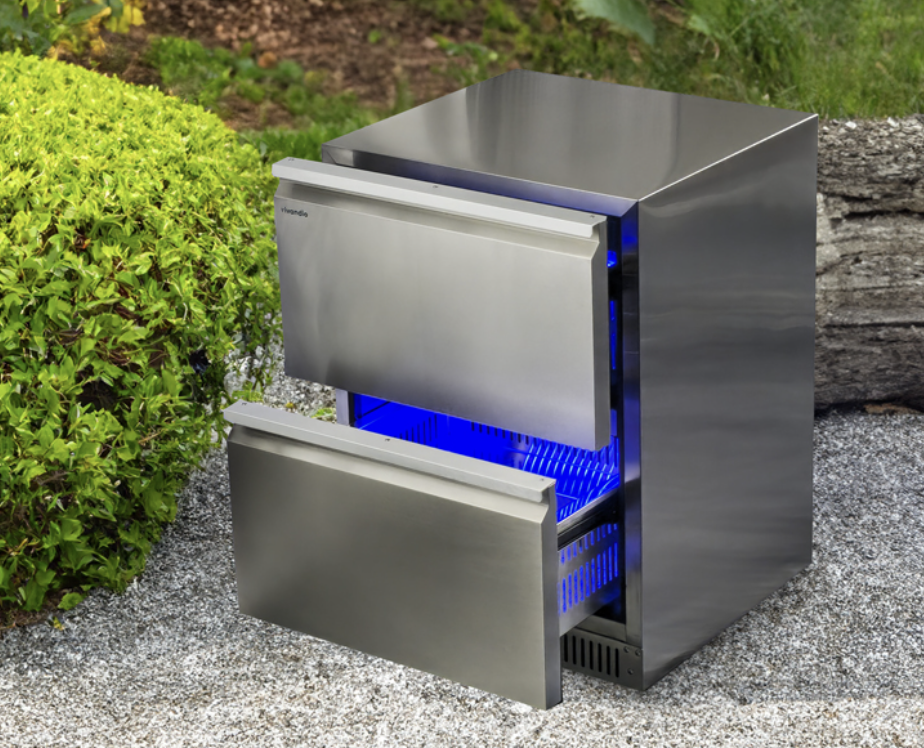 Frigorífico exterior (para vinos) VIVANDIO FD-110 SILVER - 2 CAJONES