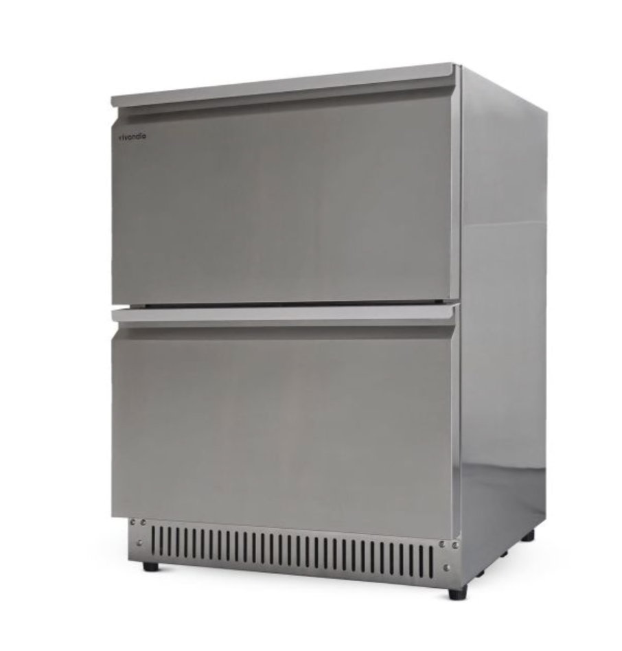 Frigorífico exterior (para vinos) VIVANDIO FD-110 SILVER - 2 CAJONES - Image 2