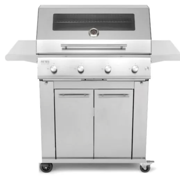 Alternative view of Barbacoa de gas Fry Top 750 de 4 quemadores con carrito Sun Grill Compact y parrilla Pianeta.