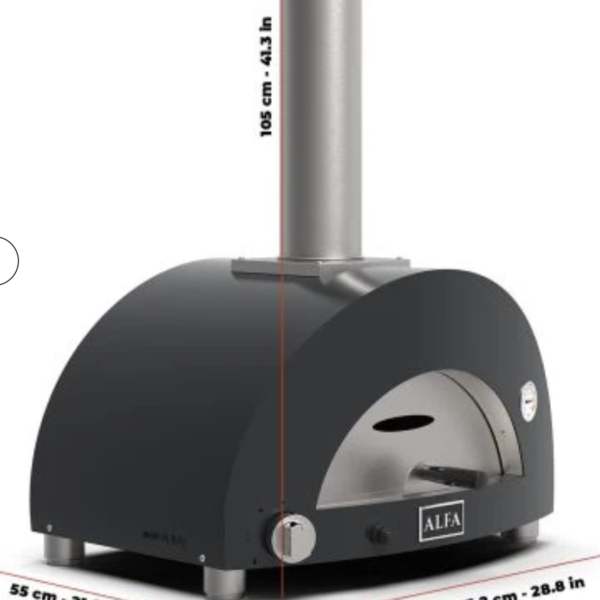 Alternative view of Horno de leña para pizza Alfa Moderno 1 - Gris